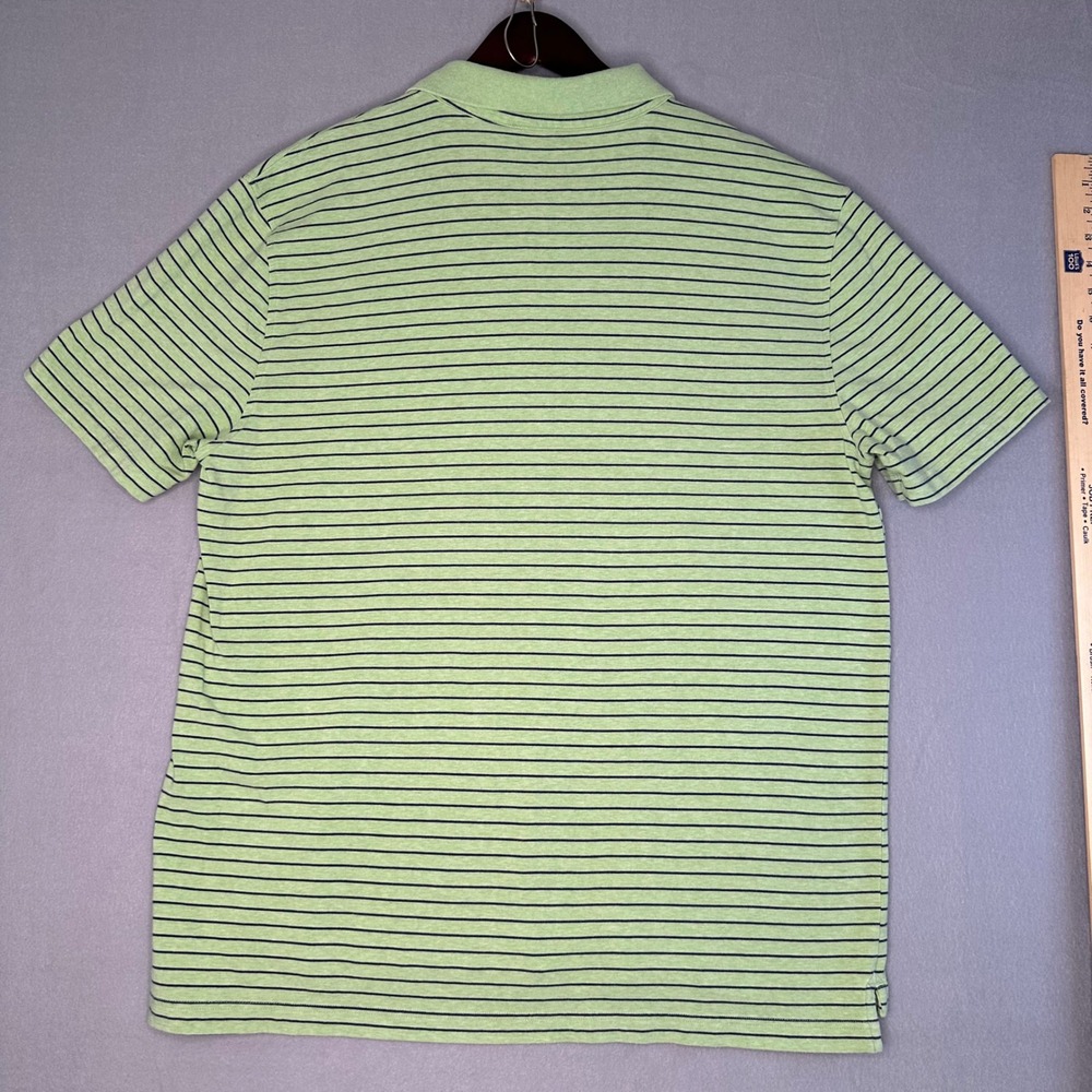 The Black Dog Striped Polo Shirt Mens XL Short Sleeve Green Golf Casual - Picture 5 of 11